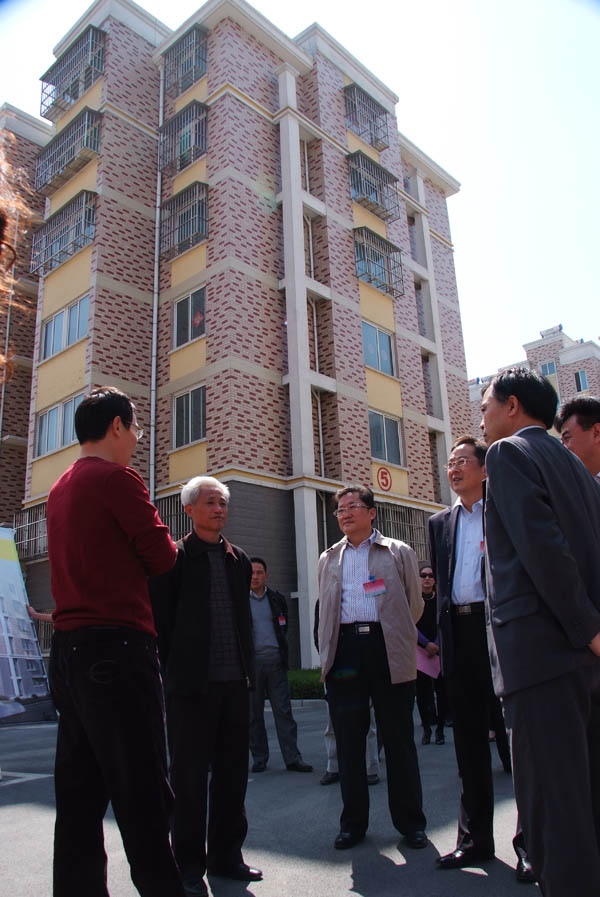 视察组在大吴镇星城小区实地视察